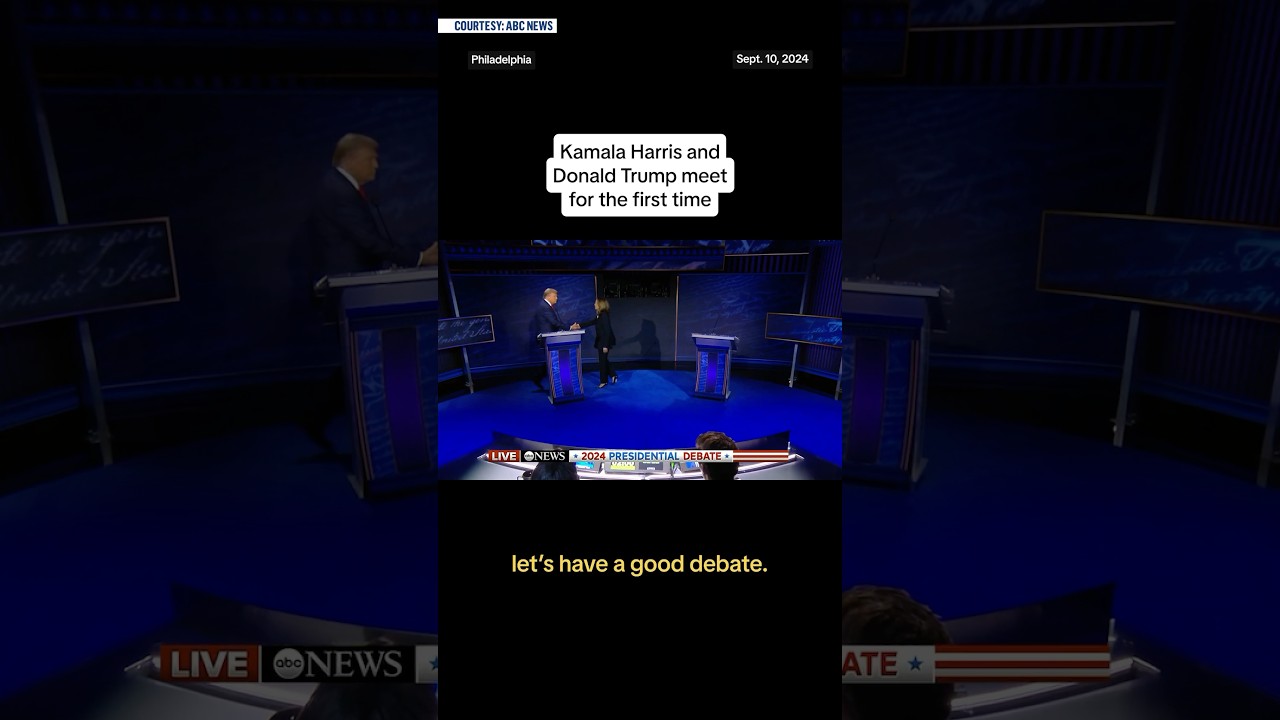 Kamala Harris and Donald Trump meet for the first time Kamala Harris and Donald Trump meet for the first time