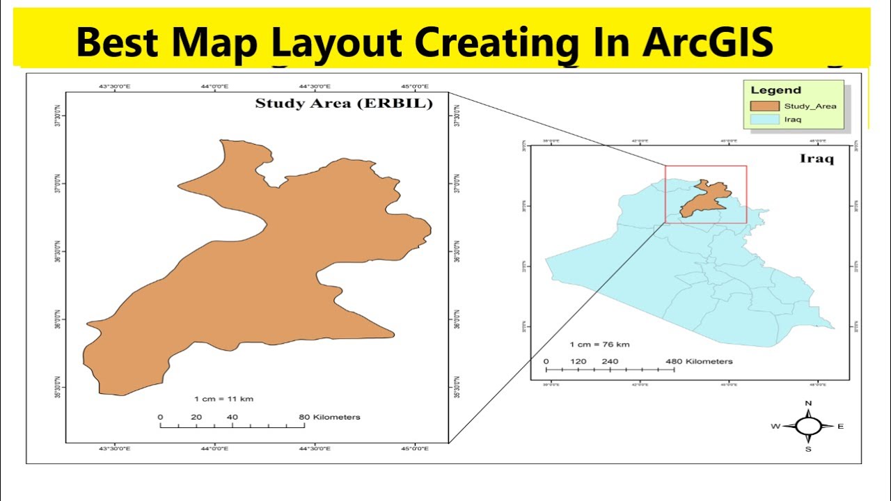 How To Create Best Map For Study Area Create Map Layout In Arcgis