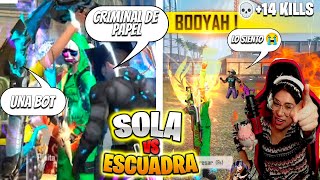Así Me Enfrento En Solo Vs Escuadra Contra Toxicos 14 Kills Free Fire