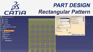 Catia V5 Eğitim&Tutorial (#13) | Part Design | Rectangular Pattern