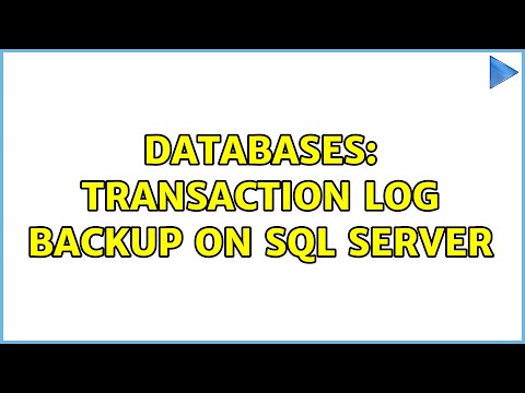 Databases: transaction log backup on SQL server (2 Solutions!!)