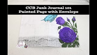 CCB Junk Journal 101 Painted Page and Painted Tape Tutorial #7 @lindaisrael