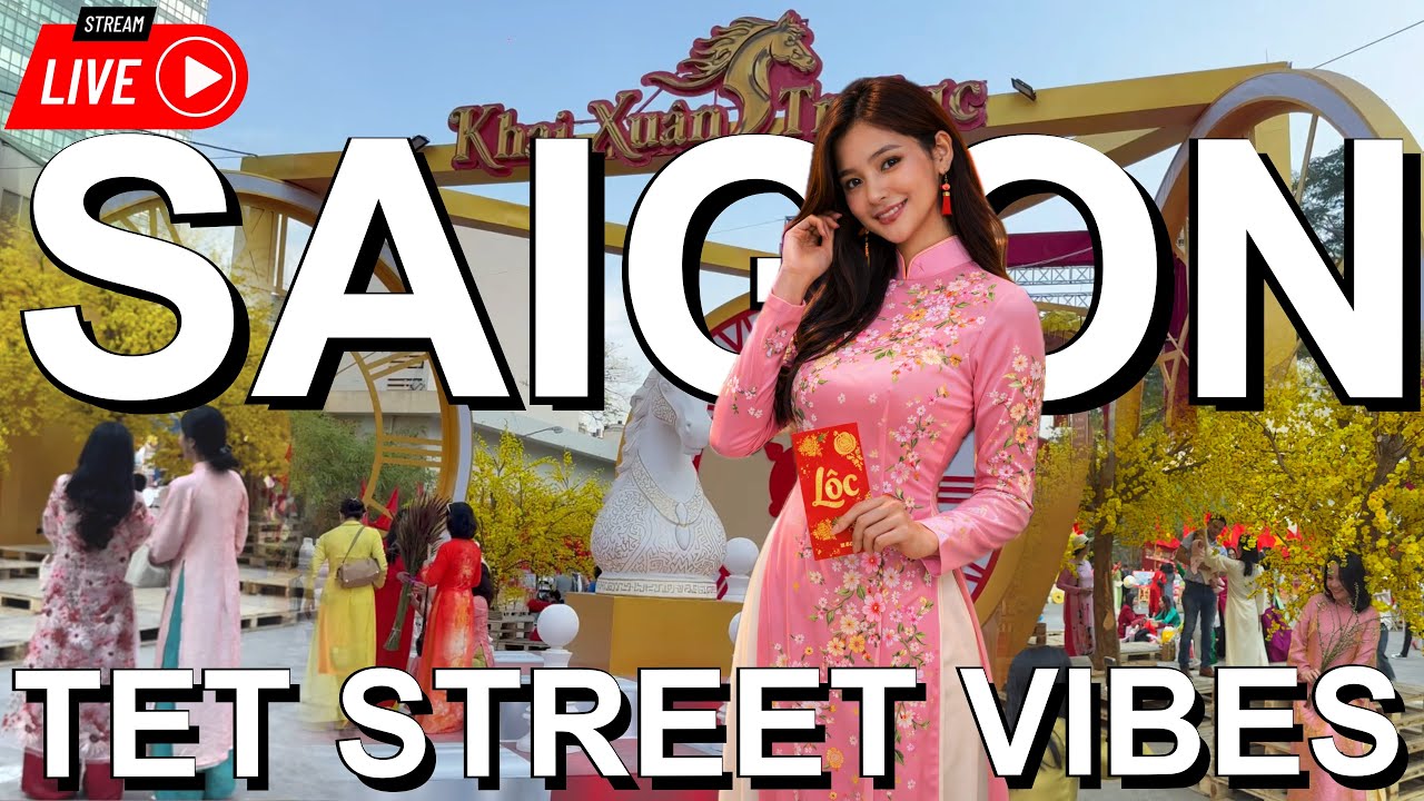 Ho Chi Minh City Tet 2026 LIVE 🇻🇳 | Saigon Street Scenes (4K)