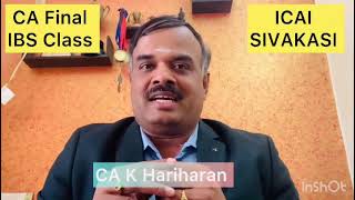 IBS class @ SIVAKASI ICAI 