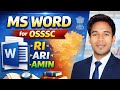 Computer MS WORD for RI, ARI, AMIN, FORESTER#computer #osssc #exampreparation #maths #exam #gkquiz 
