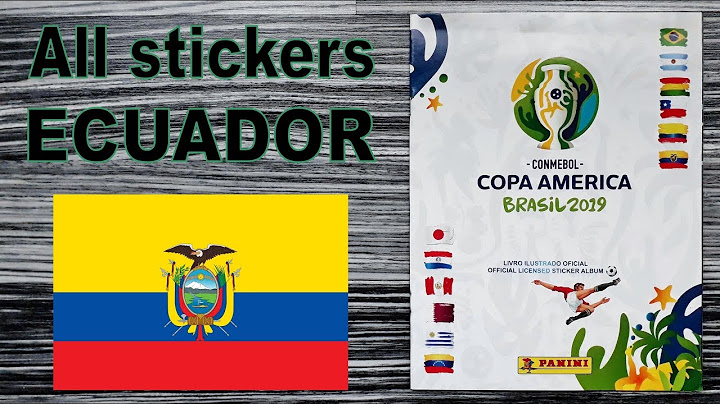Complete ECUADOR stickers in Panini Copa America Album "Brasil 2019"