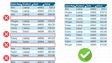 How to delete multiple BLANK rows in EXCEL