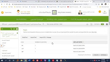 Pools , Calculated Formula Questions ,  and Tests on Blackboard