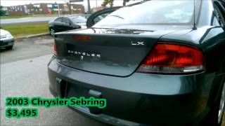 2003 Chrysler Sebring - $3495