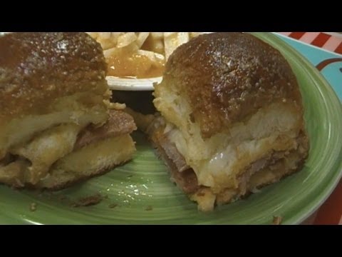 Ham  Cheese ~ Pull Apart Sandwiches ~ Party Sliders ~ Party Idea ~ Superbowl ~ Noreens Kitchen 