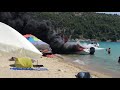 Boat on fire explosion Greece