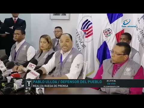 Rueda de prensa del defensor del pueblo Pablo Ulloa