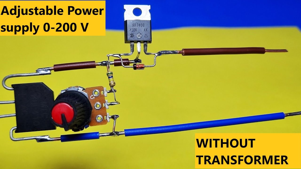ADJUSTABLE POWER SUPPLY WITHOUT TRANSFORMER / WITH MOSFET CONTROL / 0 ...
