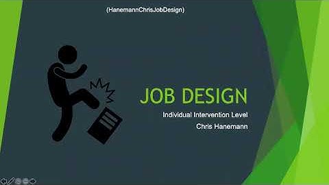 Job Design: An individual level OD intervention!