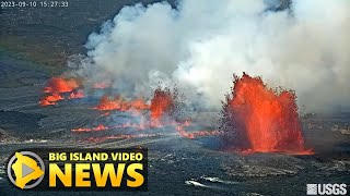 Kilauea Volcano Eruption Starts At Summit, High Lava Fountains (Sep. 10, 2023)