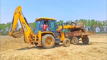 New Jcb 3dx Backhoe Machine Loading Red Mud In PowerTrack EURO 50 Tractor | Jcb Video | Jcb Tractor