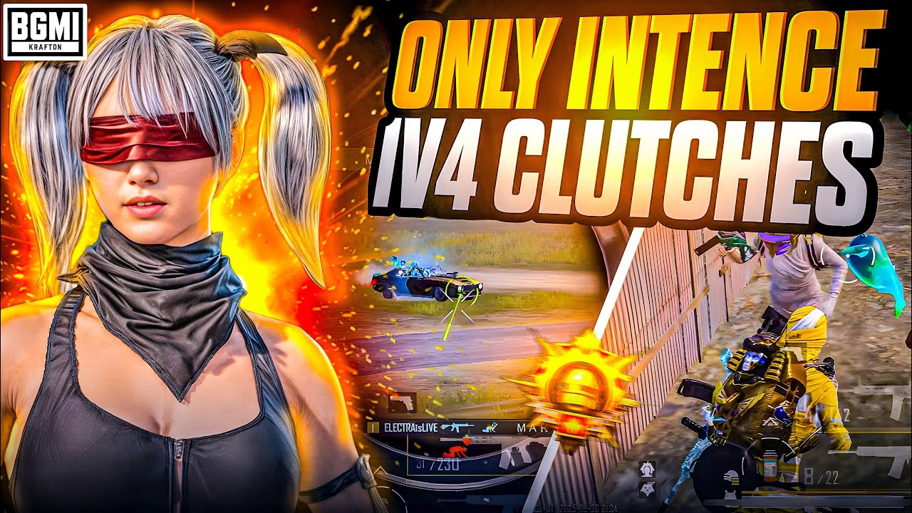 CONQUEROR LOBBY ONLY INTENSE 1V4 CLUTCHES | BGMI CONQUEROR LOBBY ...
