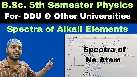 Spectra of Alkali Elements|Spectra of Sodium Atom|Energy Level Diagram|Spectroscopy|Unit 2|Lec 1