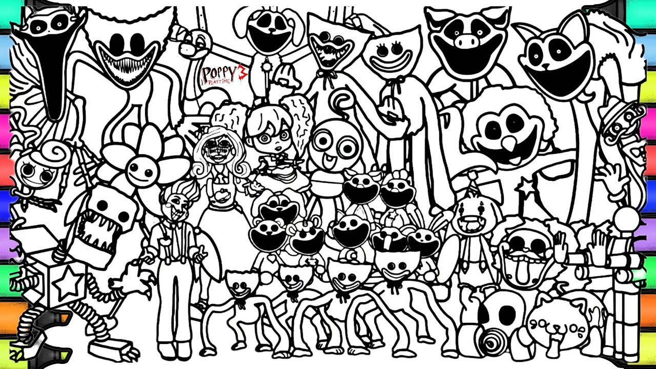 Poppy Playtime Chapter 3 / How To Color All BOSSES and MONSTERS - YouTube