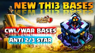 Th13 Cwl/War base with link || Th13 cwl  base link || Th13 cwl bases 2023 || CWL+WAR BASES 2023