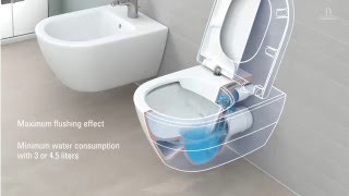 Подвесной унитаз без ободка Villeroy & Boch Rimless с технологией DirectFlush(Подвесной унитаз без ободка Villeroy & Boch Rimless с технологией DirectFlush., 2016-03-15T09:51:22.000Z)