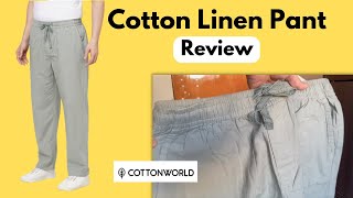 Cottonworld Men Lounge Wear Cotton Linen Pant | Shoul i Buy