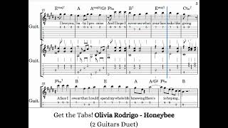 Olivia Rodrigo - Honeybee (2 Guitars Duet Tabs) Notes Music