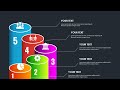 Animated 5 Cylindrical Shape Options Infographic Slide in PowerPoint