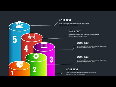 Animated 5 Cylindrical Shape Options Infographic Slide in PowerPoint
