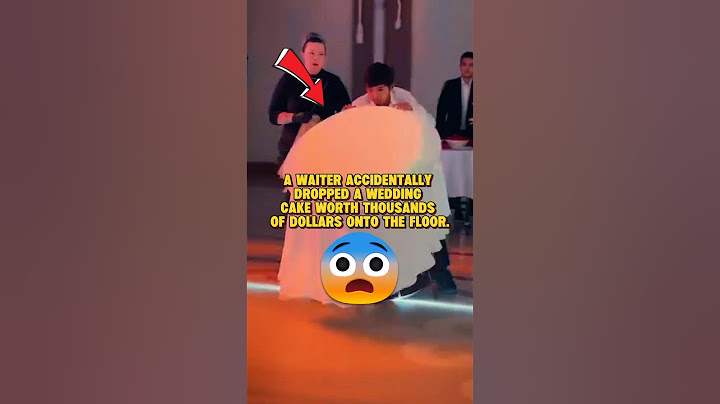 awaiter accidentally dropped a wedding  cake worth thousands of dollars on to the floor