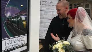 The GWR Wedding - Vince and Leah celebrate their marriage on board a GWR train!