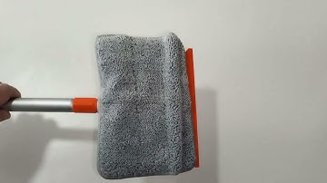 Qaestfy Wall & Skirting Board Cleaner Mop Tool, Mopa con 4 trapos de microfibra reutilizables sujeci