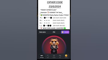 Today Daily Cipher Code Hamster Kombat for 1M Coins 23/6/2024 #hamsterkombat #crypto