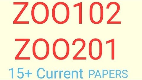 ZOO102, ZOO201 || MidTerm SPRING 2022 || #midterms #vu #preparation #zoo #zoo102 #zoo201