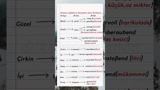 Almanca Sıfatların Seviye Seviyeye Gelişimi