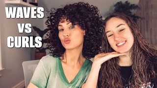 ME &amp; MY DAUGHTERS WAVY VS CURLY HAIR DIFFERENCES | Scalp Care, Wash, Style &amp; Sleep Routines