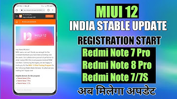 MIUI 12 India Stable Update Registration Start With | MIUI 12 Pilot Testers