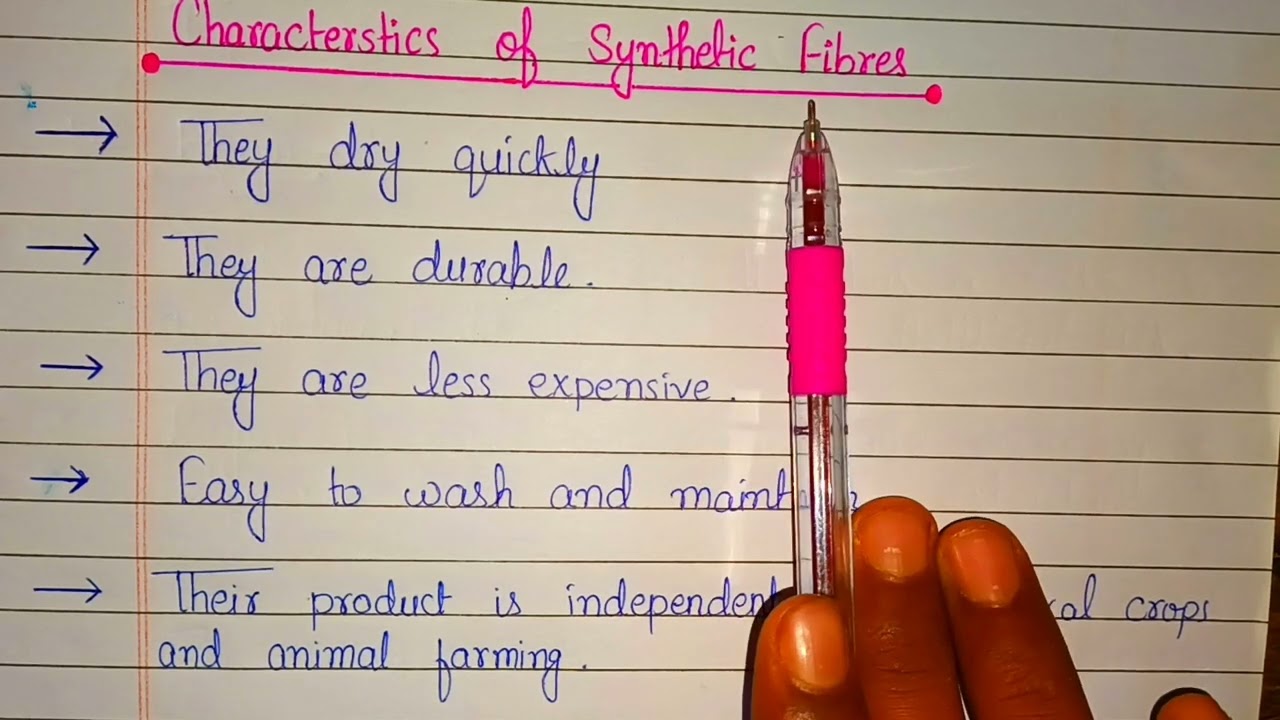 Characteristics of synthetic fibres Class 8 Science YouTube