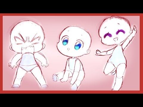 How to Draw 3 Easy Chibi Poses! TUTORIAL