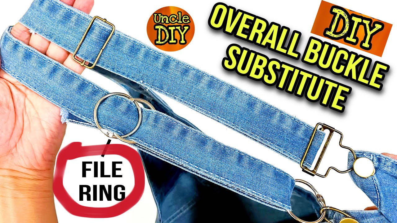 DIY overall buckle with ring file best substitute alternative for attach overall  buckle 