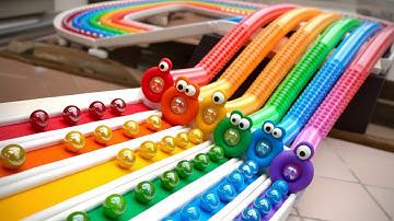 Christmas Compilation Marble Run Race 1000 Marbles Rain Gutter VS Mega Whirlpool ASMR Amakandu