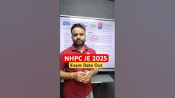 NHPC JE Exam Date Out 2025 #nhpcje #nhpcjevacancy2025