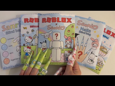 [☁️Paper diy☁️] Roblox Sanrio Blind bag 🔇no music ASMR Compilation✨| Tutorial🫧 | Squishy💗