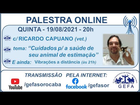 Assista: Bate-Papo Online - C/ RICARDO CAPUANO (19/08/2021)