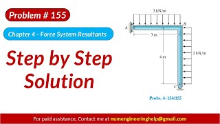 Celebrity 4–155. Replace the distributed loading by an equivalent resultant #statics Profile