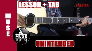 How To Play Muse Unintended Intro - Guitar Lesson Tab