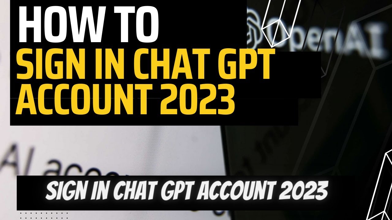ChatGPT Sign Up: How to Create/Open Chat GPT Account 2023 - YouTube