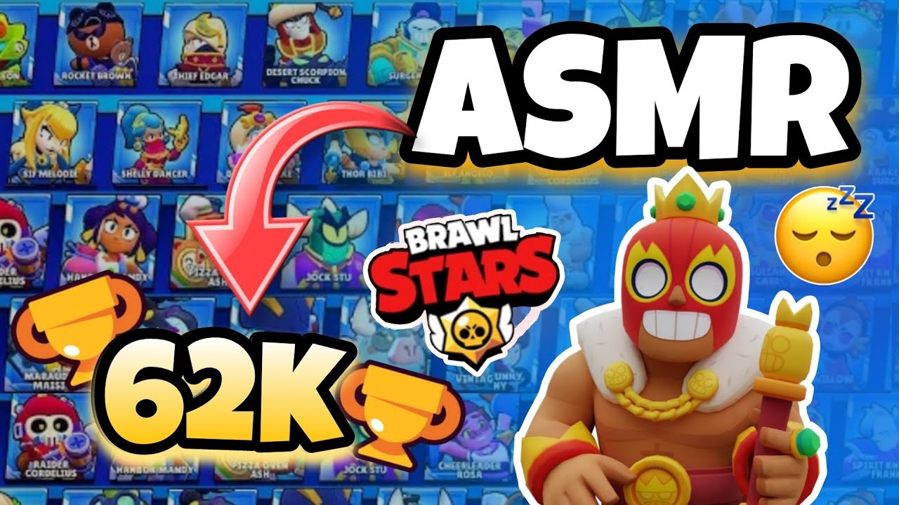 ASMR Français • PRÉSENTATION d'un CASIER DE SKIN BRAWL STARS a 62 000 TROPHÉES 🏆✨ (Incroyable)