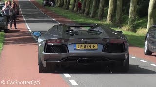 Lamborghini Aventador Roadster with Akrapovic - LOUD Accelerations, Downshifts, flames!!