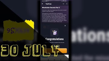 Blockchain Secrets Part 2 CODE | TAPSWAP 30 | JULY CODE TODAY